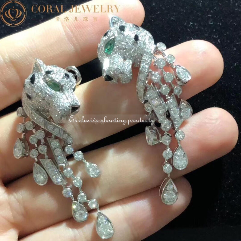 Cartier HP800755 Panthère de Cartier Earrings Platinum Diamonds 6