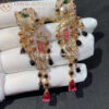 Cartier Panthère de H8000485 Cartier Earrings Rose Gold Diamonds Emeralds Rubellites 6