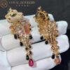 Cartier Panthère de H8000485 Cartier Earrings Rose Gold Diamonds Emeralds Rubellites 2