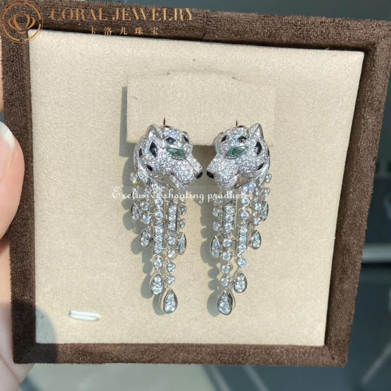 Cartier HP800755 Panthère de Cartier Earrings Platinum Diamonds 4