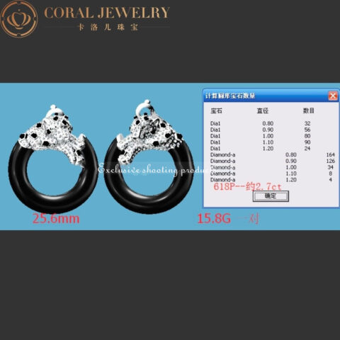 Cartier Panthère de H8000073 Cartier Earrings White Gold Diamonds Onyx Emeralds 2