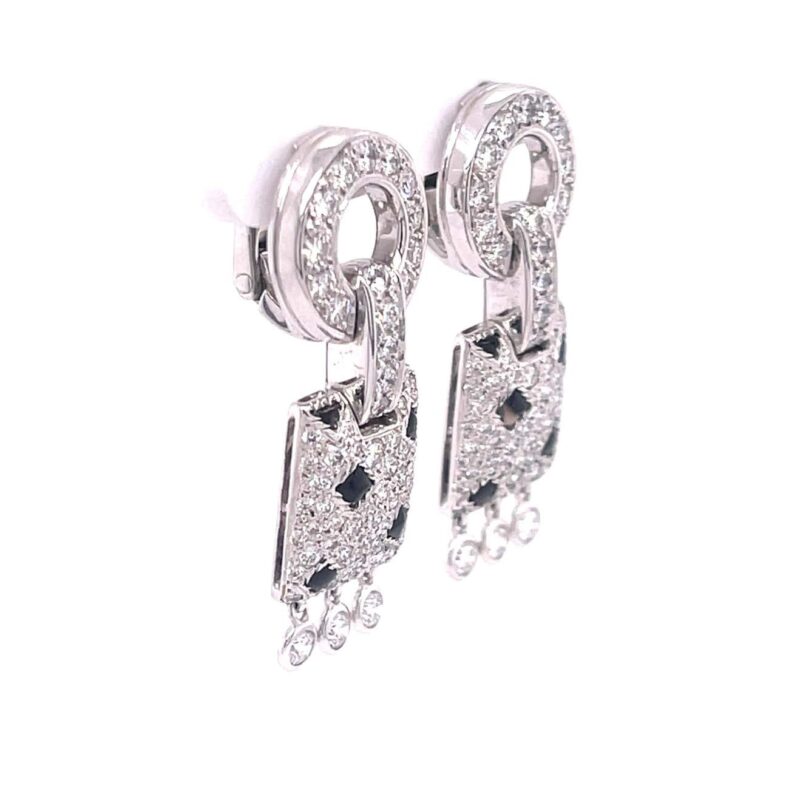 Cartier N8026700 Panthère de Cartier Earrings White Gold Pelage Onyx and Diamond 3