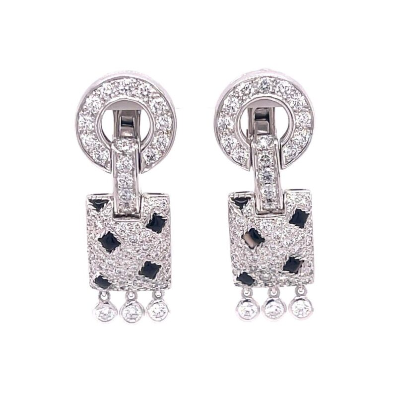 Cartier N8026700 Panthère de Cartier Earrings White Gold Pelage Onyx and Diamond 1