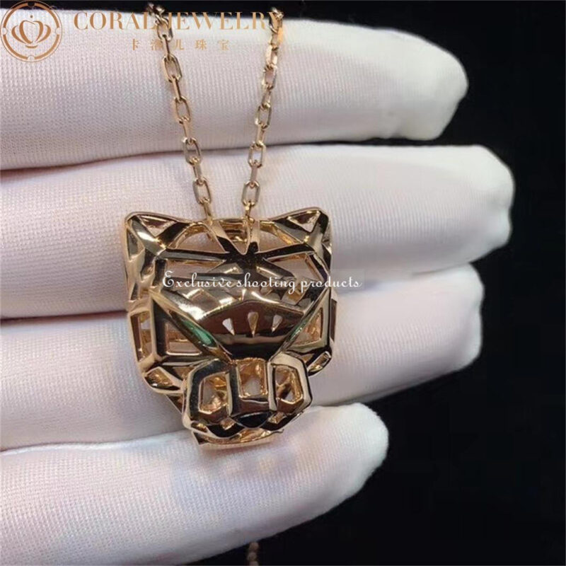 Cartier Panthère de N7424210 Cartier Necklace Rose Gold Tsavorite Garnets Onyx 11