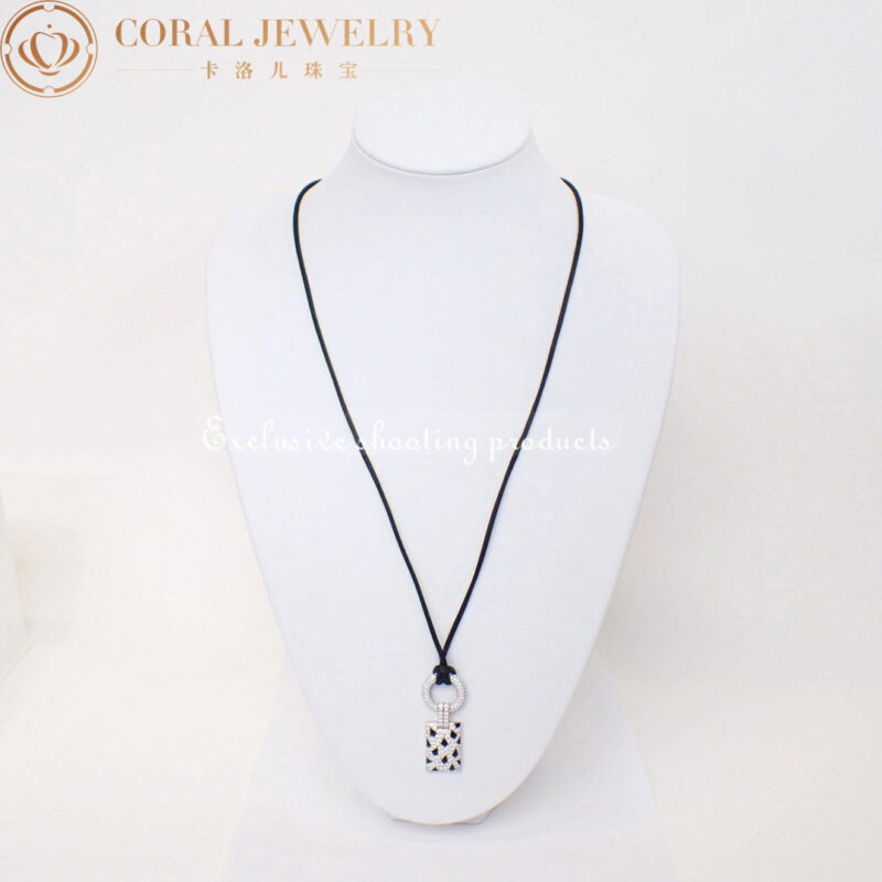 Cartier Panthère De Cartier N3014600 Necklace White Gold Diamond and Onyx Panthere Pendant 4