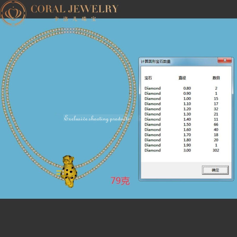 Cartier Panthère H7000539 De Cartier Necklace White Gold Diamonds High Jewelry 3