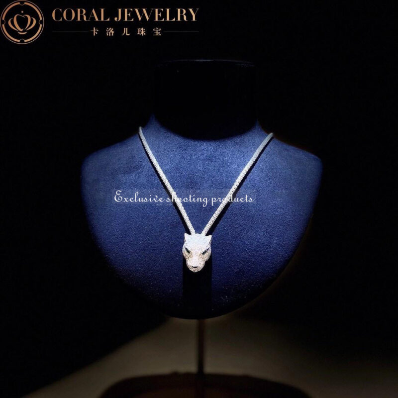 Cartier Panthère de N7424342 Cartier Necklace White Gold Onyx Emeralds Diamonds 7