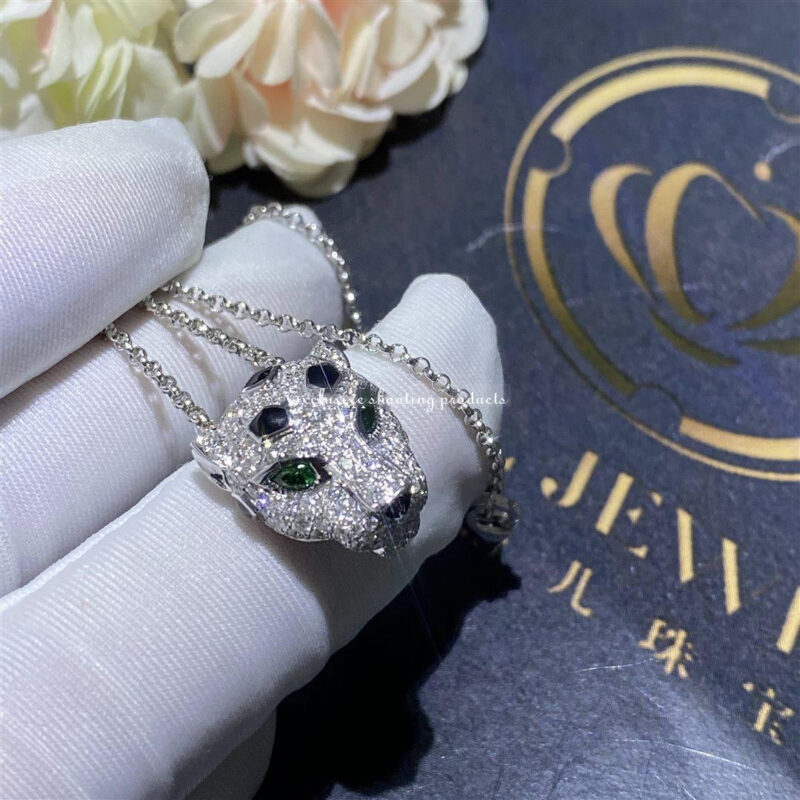 Cartier Panthère de N7424342 Cartier Necklace White Gold Onyx Emeralds Diamonds 5
