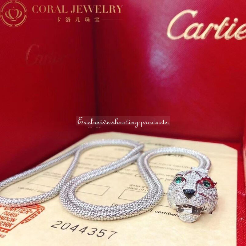 Cartier Panthère de N7408238 Cartier Necklace White Gold Pave Diamond 6