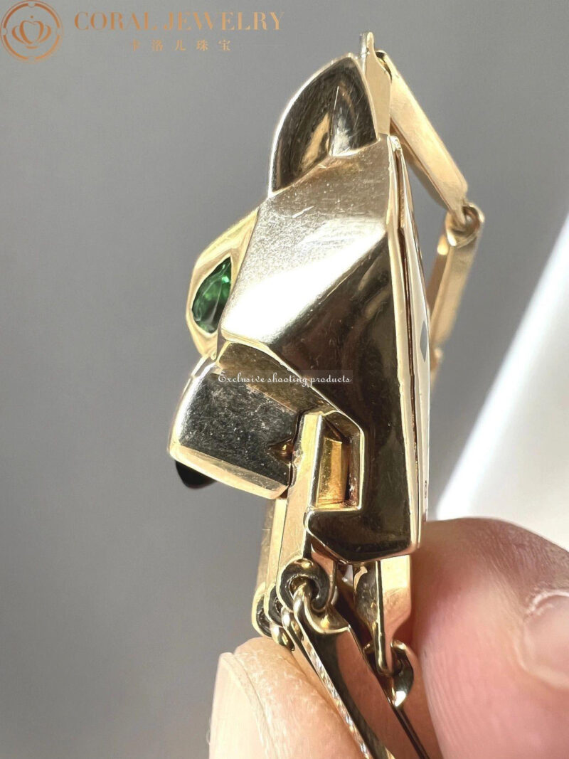 Cartier Panthère de Cartier Necklace Yellow Gold Diamond Emerald Onyx and Black Enamel Long Necklace3