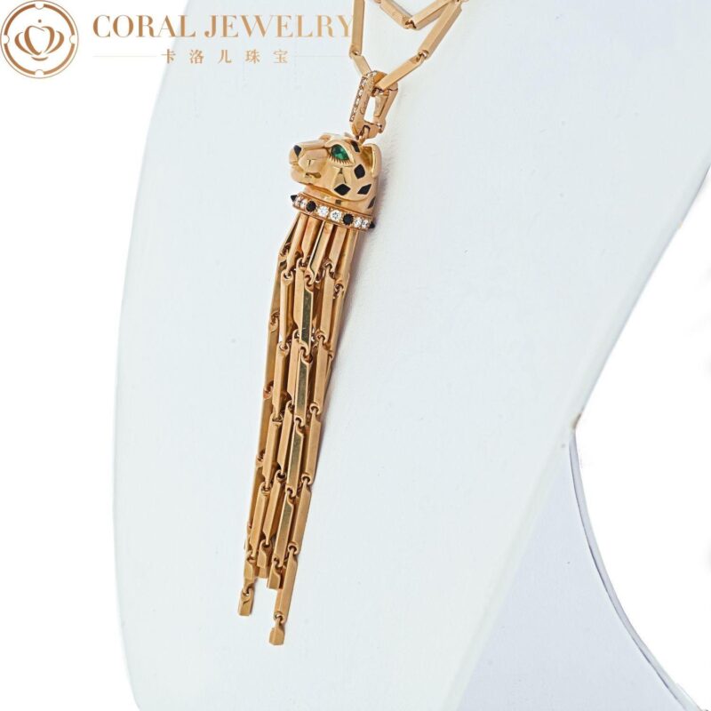 Cartier Panthère de N7051000 Cartier Necklace Yellow Gold Long Tassel Spotted Panthere Pendant 1