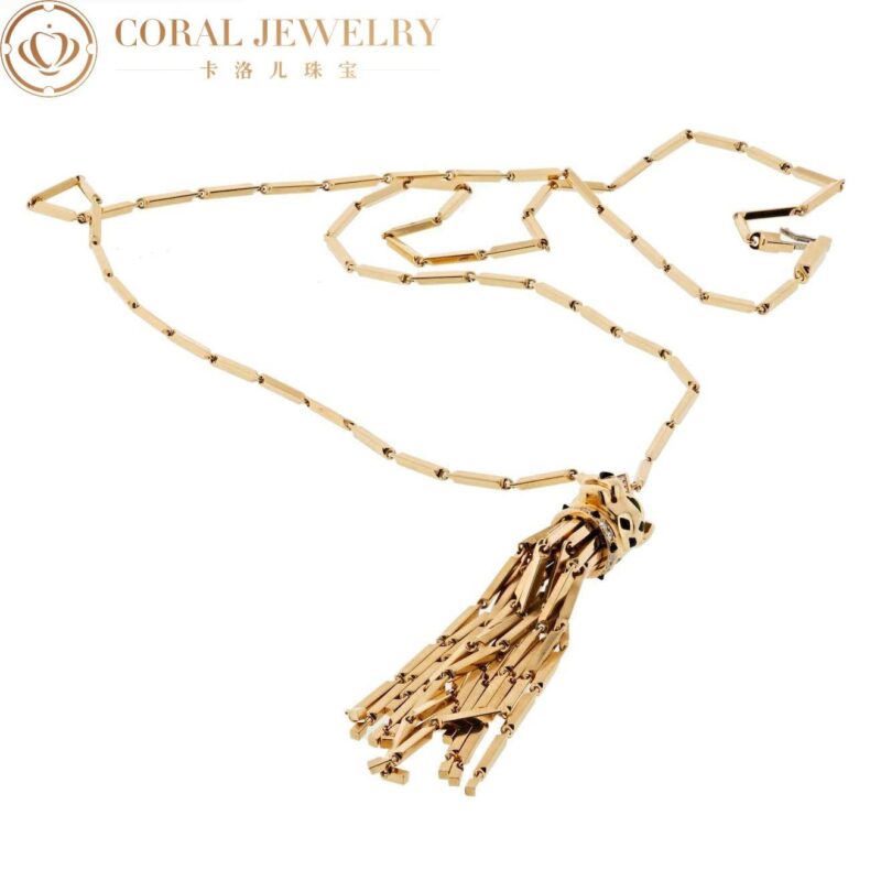 Cartier Panthère de N7051000 Cartier Necklace Yellow Gold Long Tassel Spotted Panthere Pendant 2