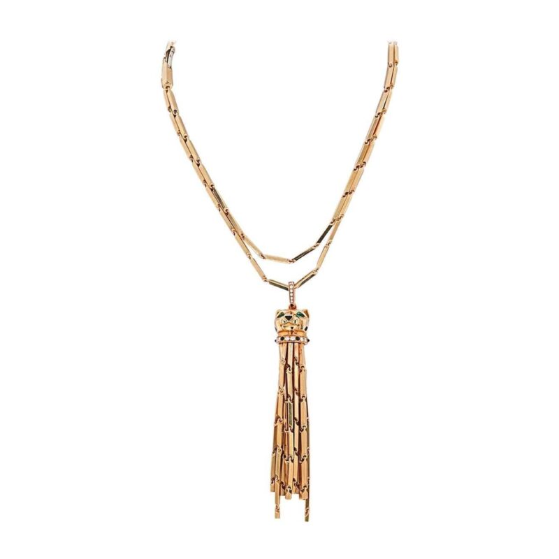 Cartier Panthère de N7051000 Cartier Necklace Yellow Gold Long Tassel Spotted Panthere Pendant 1