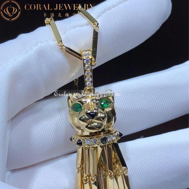 Cartier Panthère de N7051000 Cartier Necklace Yellow Gold Long Tassel Spotted Panthere Pendant 22