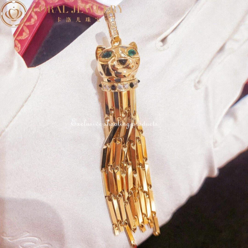 Cartier Panthère de N7051000 Cartier Necklace Yellow Gold Long Tassel Spotted Panthere Pendant 19