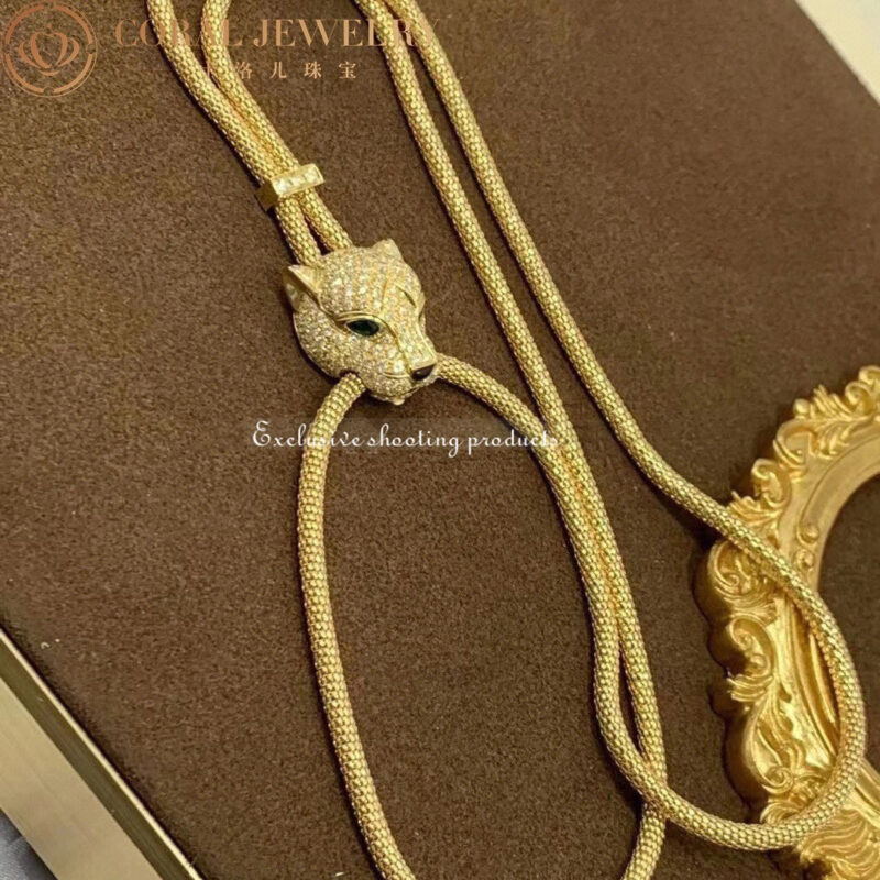 Cartier Panthère de Cartier N7408238 Necklace Yellow Gold Pave Diamond 2