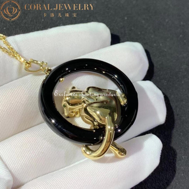 Cartier Panthère de Cartier N7412900 Necklace Yellow Gold Tsavorite Onyx 6