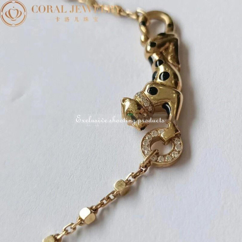 Cartier Panthère de B7224738 Cartier Necklace Yellow Gold Diamonds Tsavorite Onyx 5