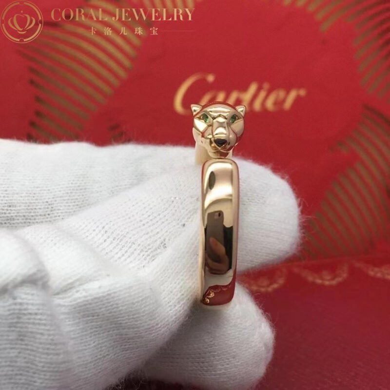 Cartier B4230000 Panthère De Cartier Ring Rose Gold Tsavorite 4