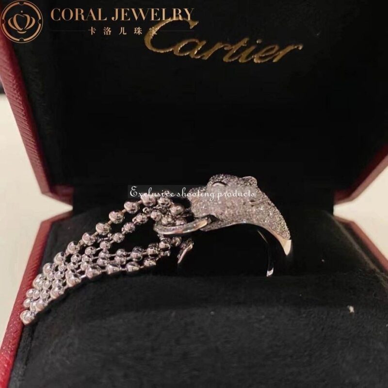 Cartier Panthère N4744100 De Cartier Ring White Gold Emeralds Onyx Diamonds 6