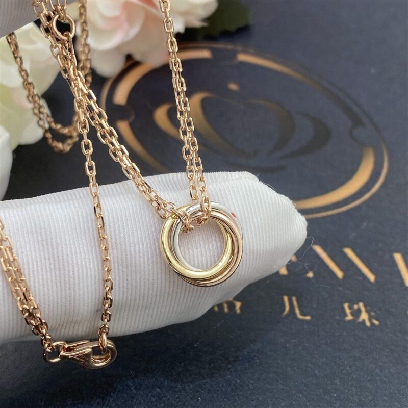 Cartier Trinity Necklace B7218200 White Gold Yellow Gold Rose Gold 3