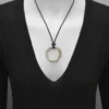 Cartier Trinity Pave Diamond Pendant On A Cord Necklace Coral 2