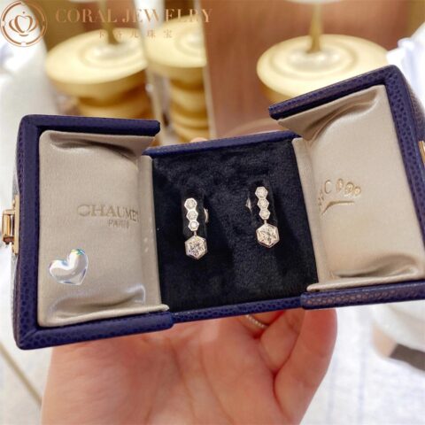 Chaumet Bee My Love Hoop Earrings 084774 White Gold Diamonds 3