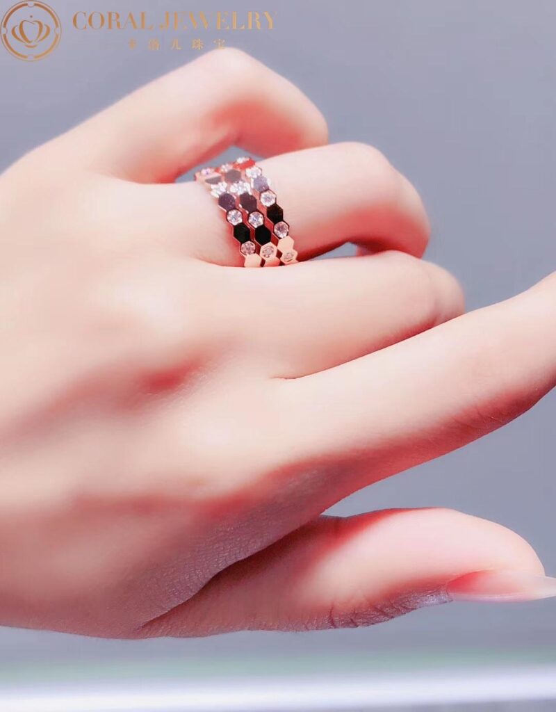Chaumet Bee My Love Ring 081933 Rose gold diamonds, 2.5mm 5