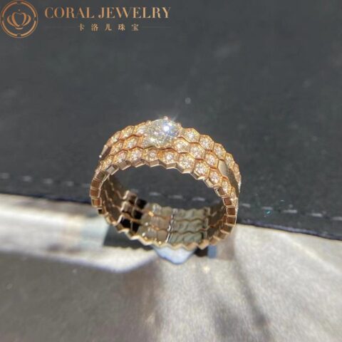Chaumet Bee My Love Ring 081935 Rose gold diamonds, 2.5mm 5