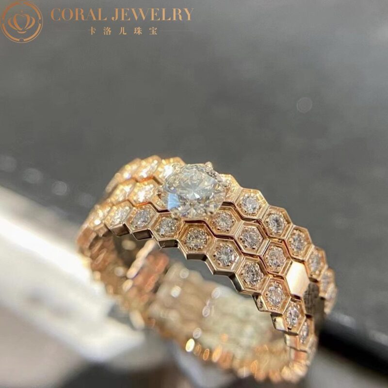 Chaumet Bee My Love Ring 081935 Rose gold diamonds, 2.5mm 3