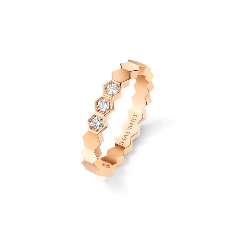 Chaumet Bee My Love Ring 083361 Rose gold, diamonds, 3.5mm 2