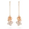 Chaumet 083139 Hortensia Astres d’or brushed rose gold and diamond drop earrings 2