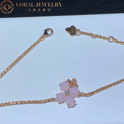 Chaumet 083537 Hortensia Aube Rosee Pink Gold Opal Diamond Bracelet 7