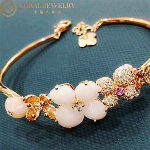 Chaumet Hortensia Bracelet 082789 18-kt Rose Gold Rose Sapphire and Diamonds 8