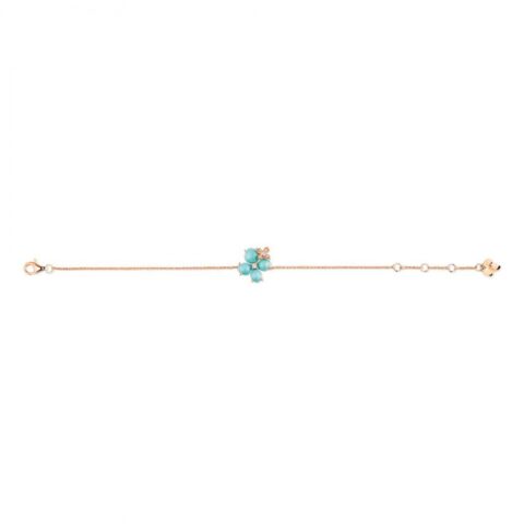 Chaumet Hortensia Eden 083534 Pink Gold Turquoise Diamond Bracelet 1