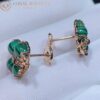 Chaumet 083337 Hortensia Jardins Pink Gold Malachite Diamond Earrings 4
