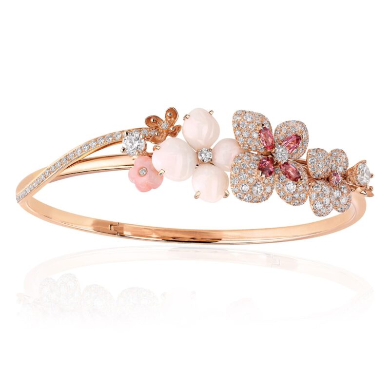 Chaumet Hortensia Multi-coloured Gemstone Bracelet in Pink Gold 1