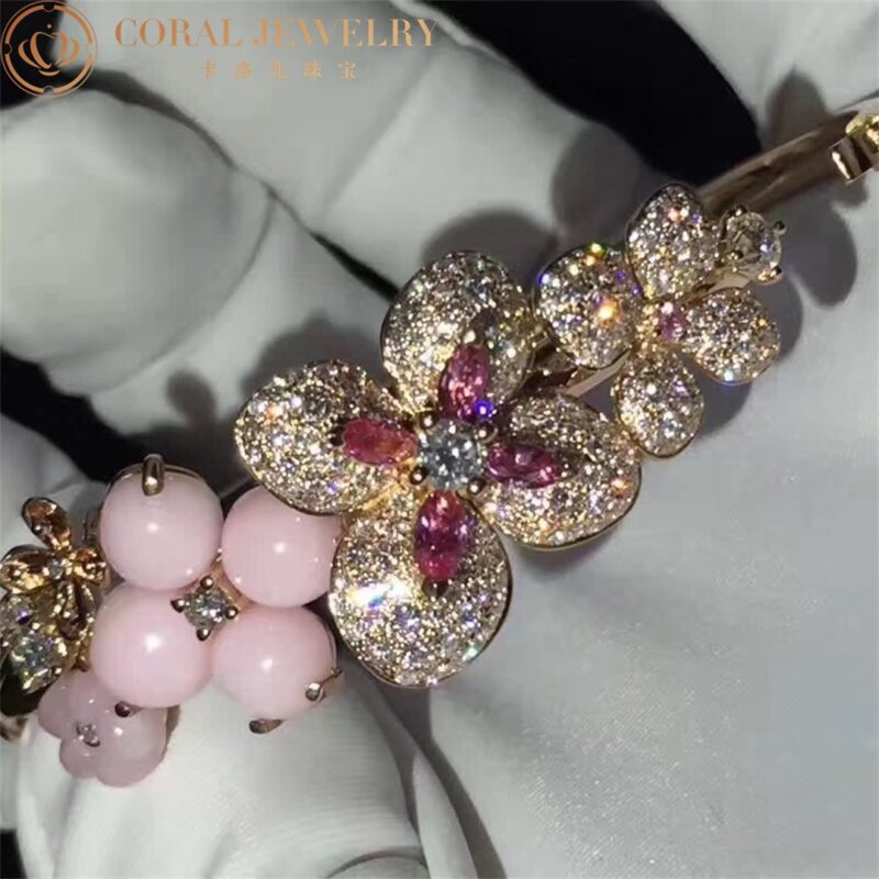 Chaumet Hortensia Multi-coloured Gemstone Bracelet in Pink Gold 3