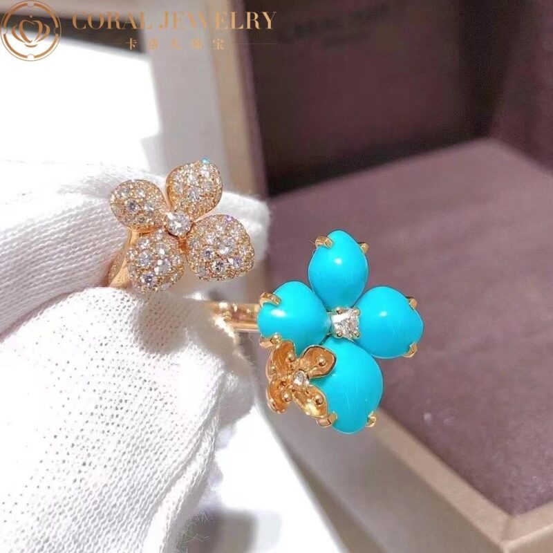 Chaumet Hortensia Turquoise 083237 Diamonds And Gold Ring 3