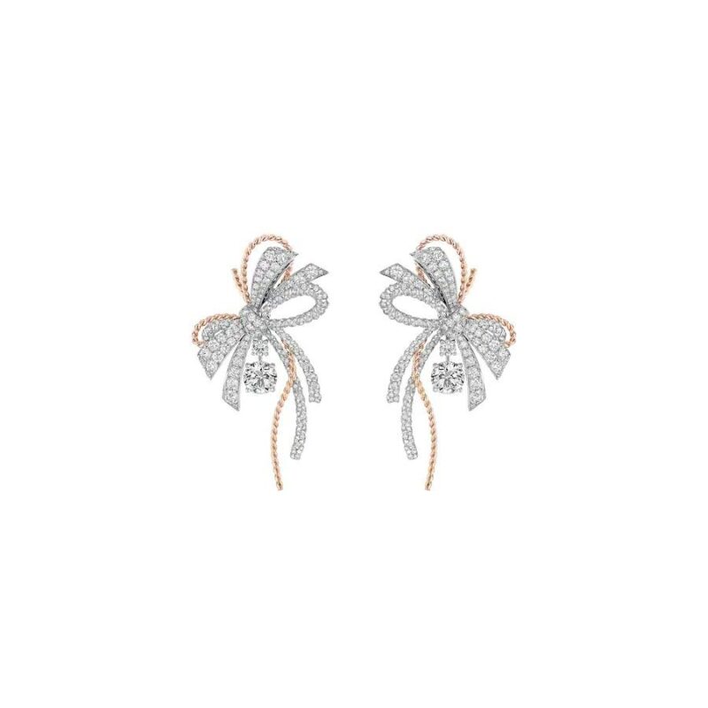 Chaumet Insolence Earrings 082963 White Gold Rose Gold Diamonds 1