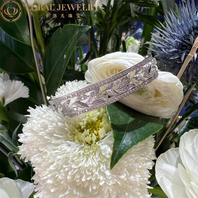 Chaumet 084314 Jardins Laurier Bracelet White Gold Diamonds 22