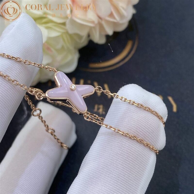 Chaumet Jeux De Liens Bracelet 083052 Rose Gold Pink Opal Diamond 3