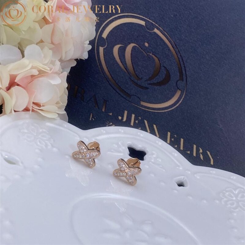 Chaumet JEUX DE LIENS 083468 EARRING Rose gold diamonds 4