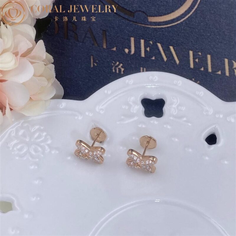 Chaumet JEUX DE LIENS 083468 EARRING Rose gold diamonds 3