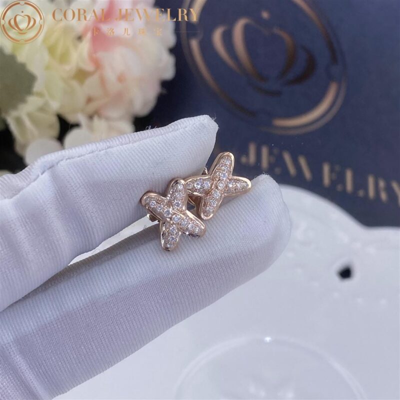 Chaumet JEUX DE LIENS 083468 EARRING Rose gold diamonds 2