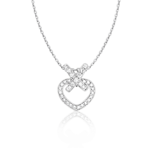 Chaumet Jeux De Liens 30979 Heart Necklace in white gold and diamonds 1