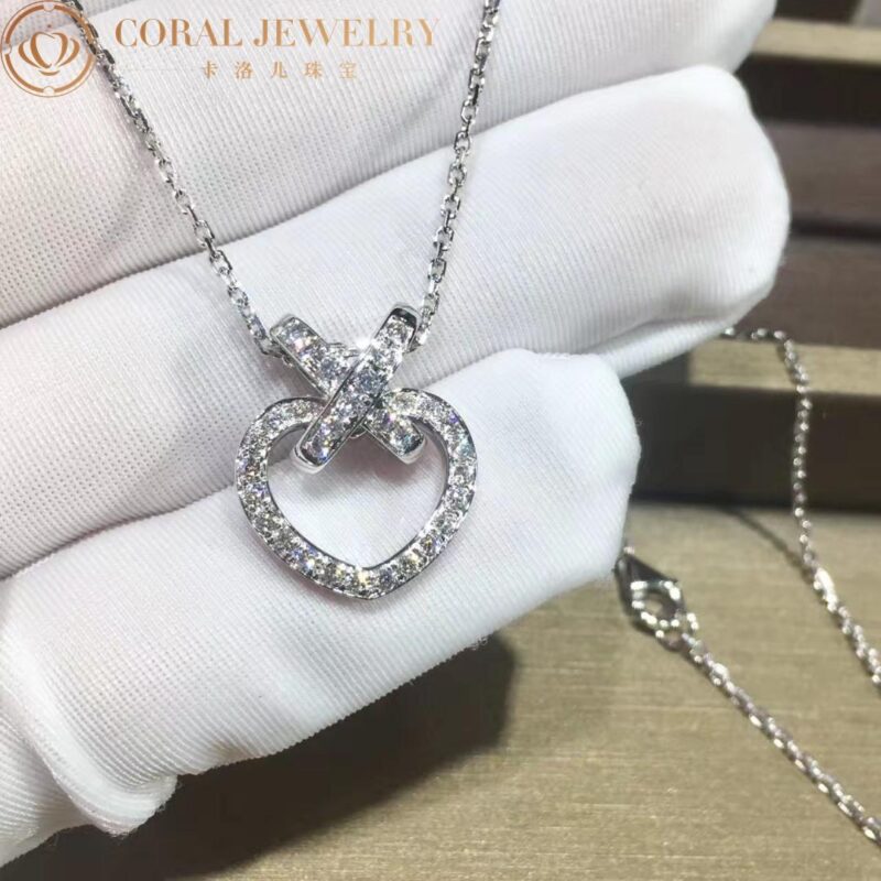 Chaumet Jeux De Liens 30979 Heart Necklace in white gold and diamonds 6