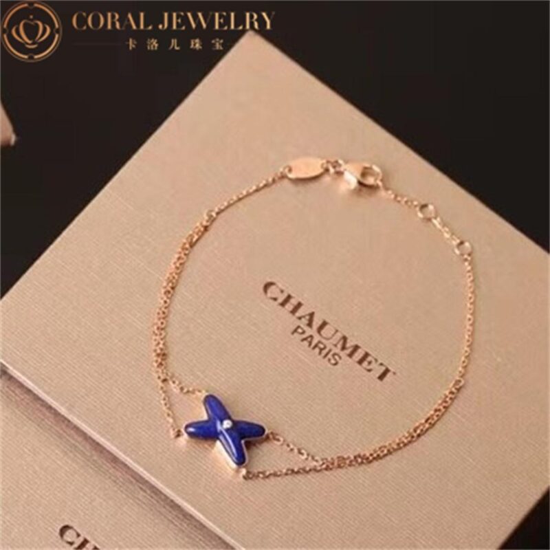Chaumet Jeux De Liens Onyx Bracelet Rose Gold Lapis lazuli Diamond 085122 3
