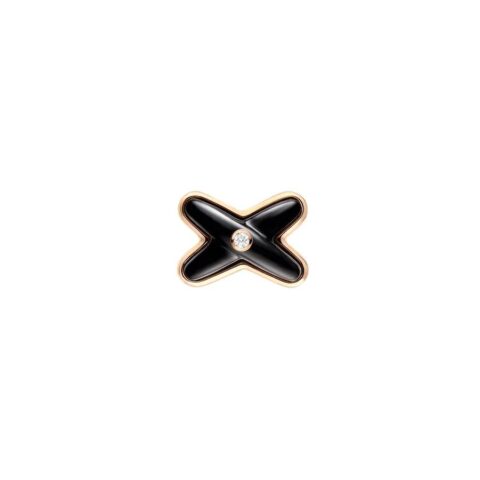 Chaumet 085124 Jeux De Liens Onyx Earring Rose Gold Onyx Diamond 1