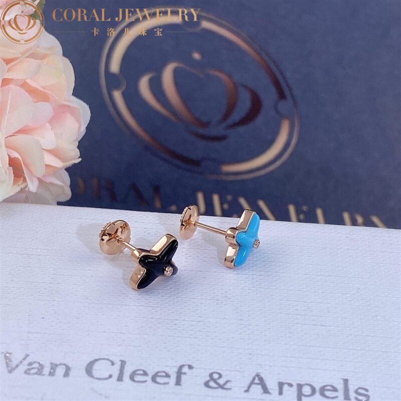 Chaumet 085124 Jeux De Liens Onyx Earring Rose Gold Onyx Diamond 7